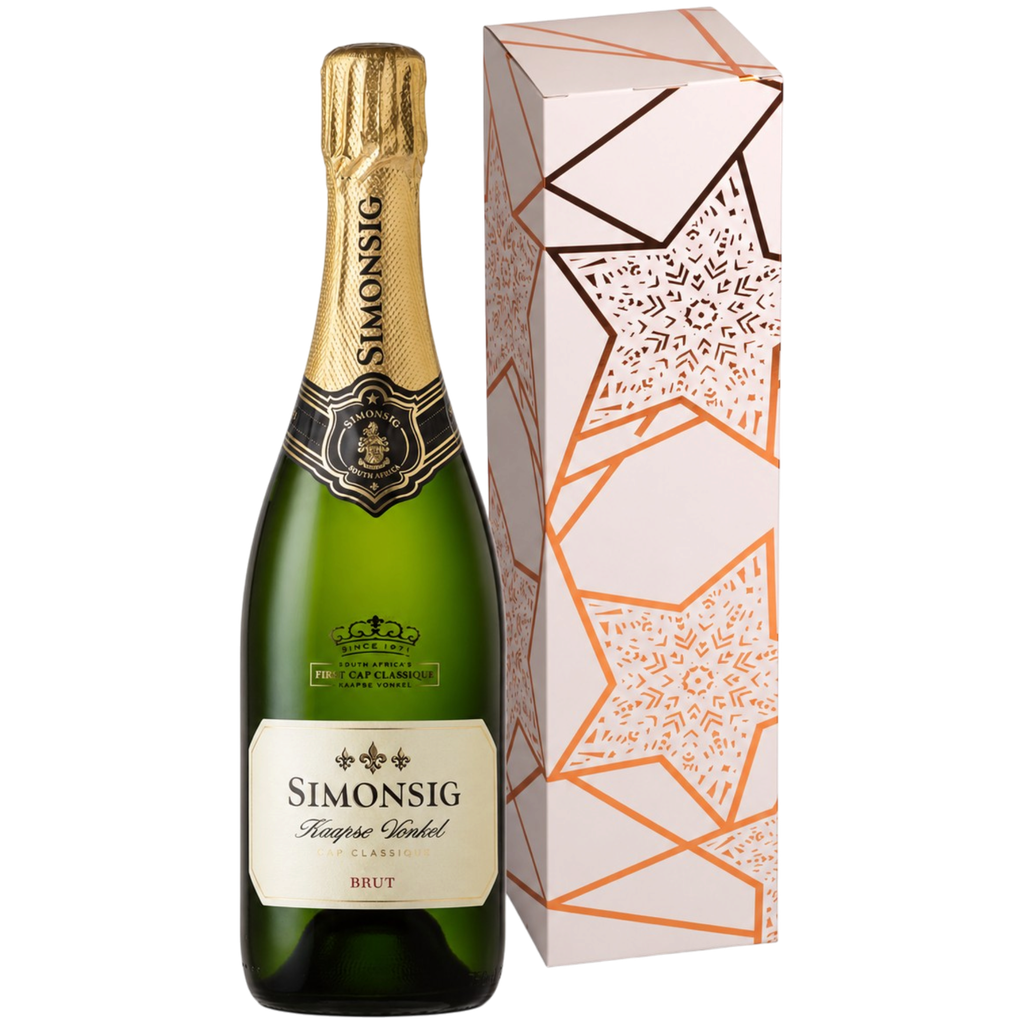 Simonsig Kaapse Vonkel Brut – in FSC-geschenkdoos