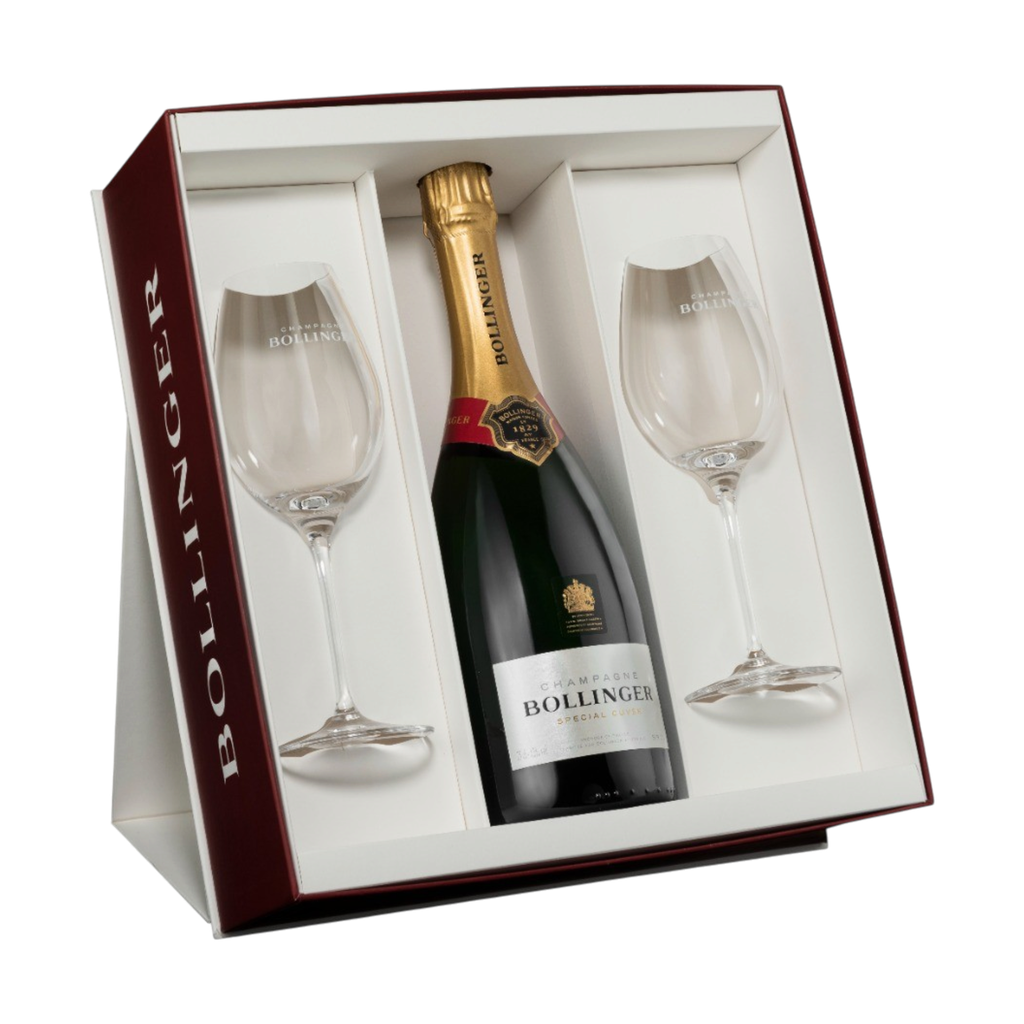 Luxe champagnecadeau Bollinger Special Cuvée – met 2 glazen